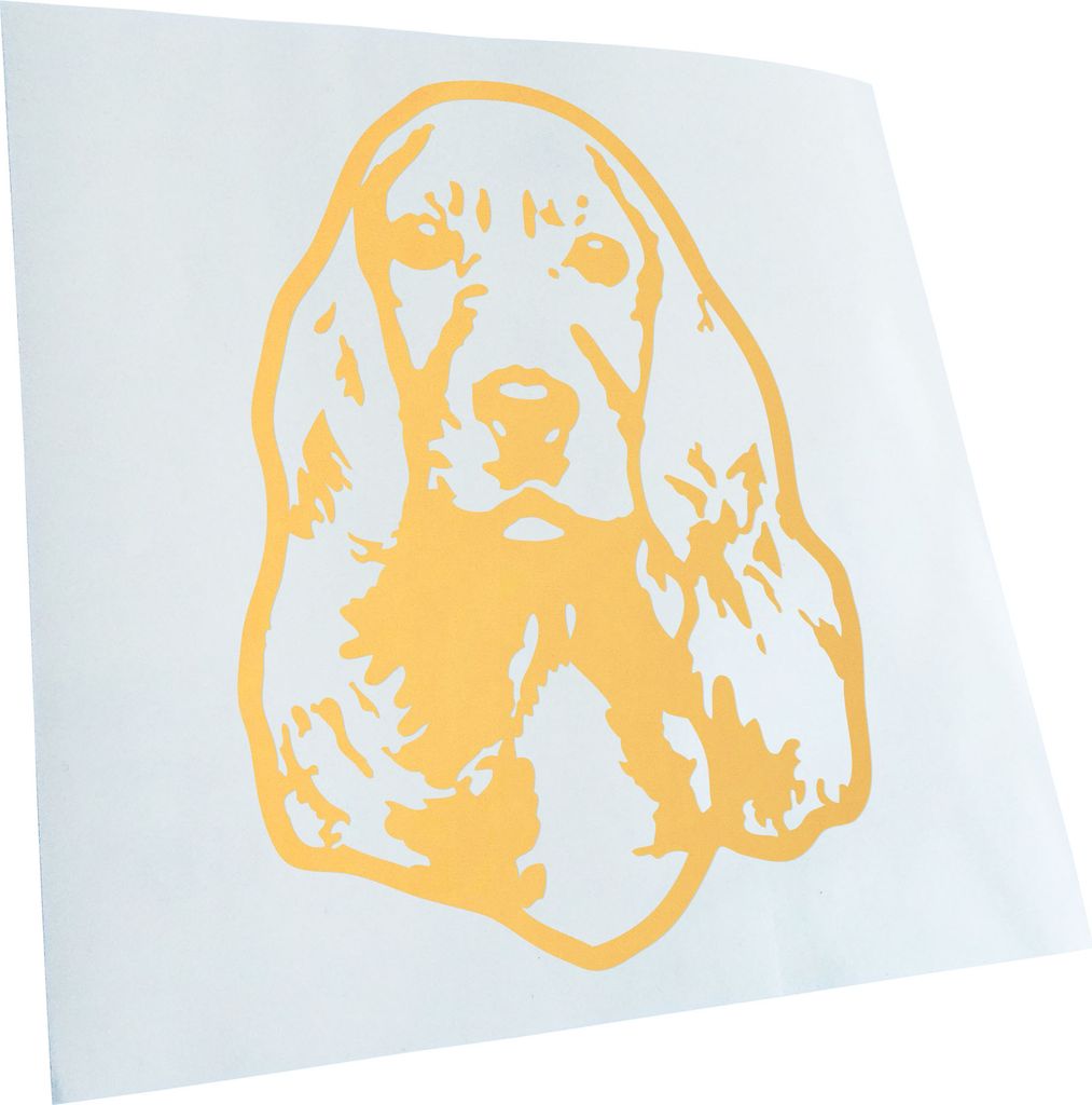 Kiwistar - Autoaufkleber - Cocker spaniel Hund - Gelb - 14x10cm - Aufkleber für Auto, Laptop, Fahrrad, LKW, Motorrad mehrfarbig JDM Decal Racing