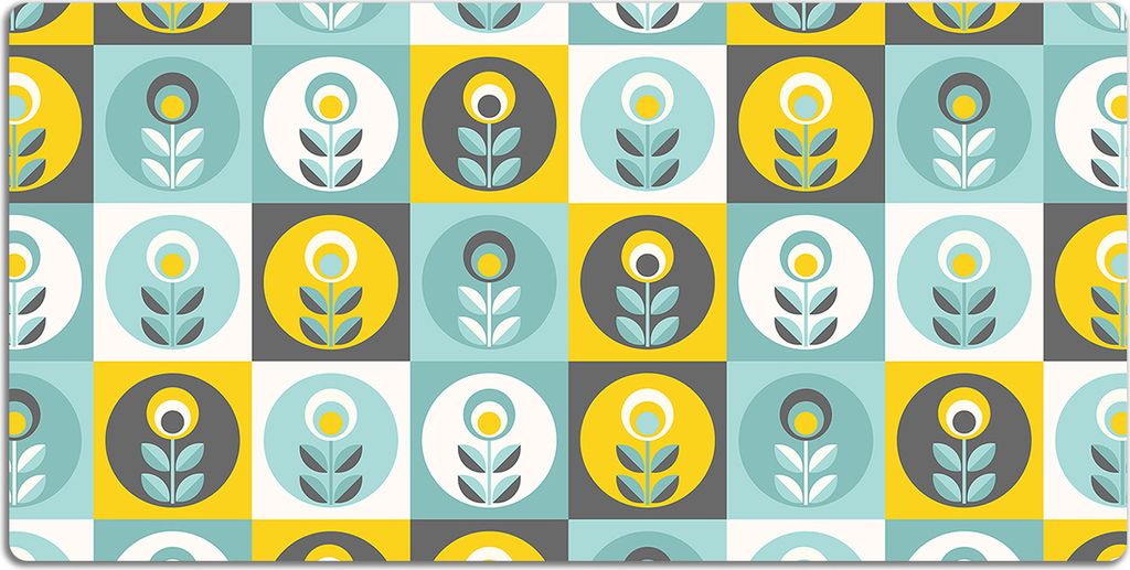 Schreibtischmatte Tischunterlage 100x50 cm Mauspad - Blumenmuster