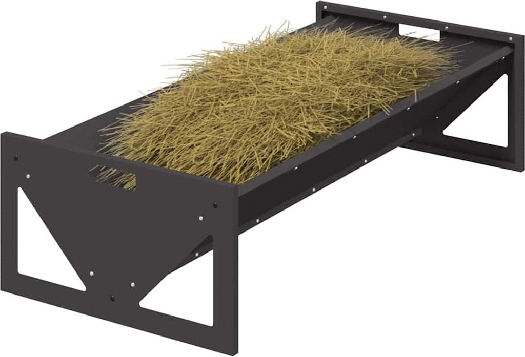 Eleganter Möbel Futtertröge für Nutztiere Schwarz 108 x 50 x 28cm - CJG455200 - Pferdefuttertröge