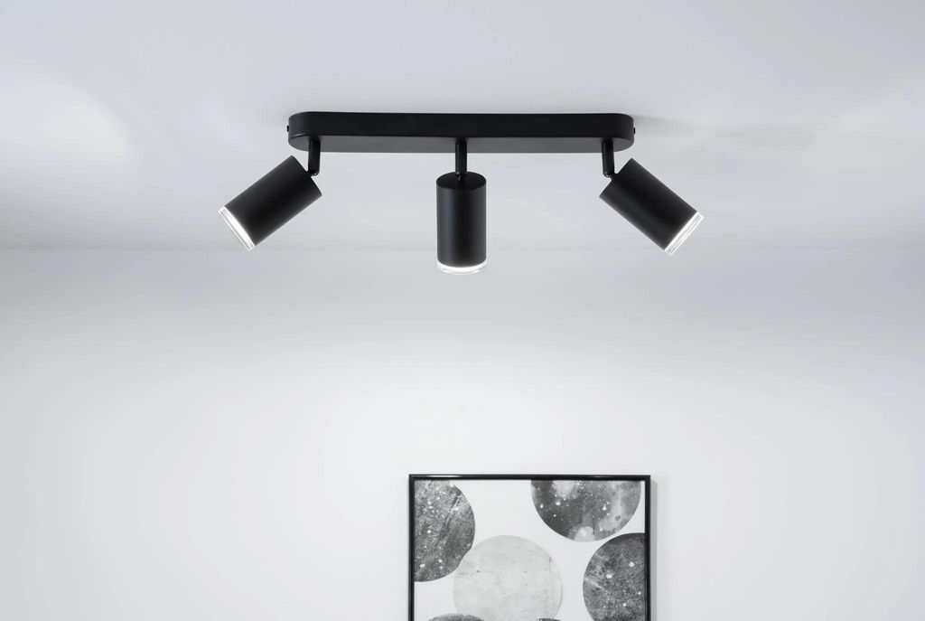 LED Spot plafonnier 3x GU10 IP44 ADERO Noir Lumiled Image du produit 
