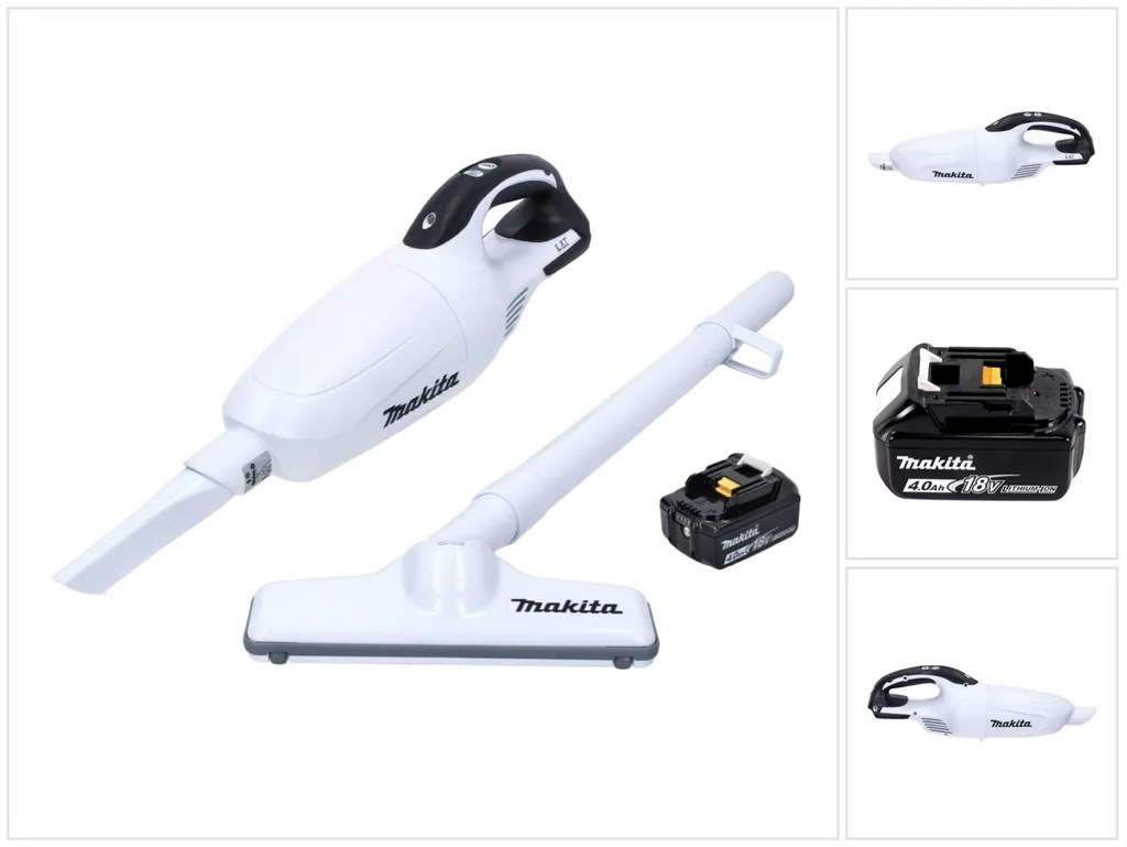 Makita DCL181FZW Aspirapolvere Bianco 18V LXT - Design e Potenza