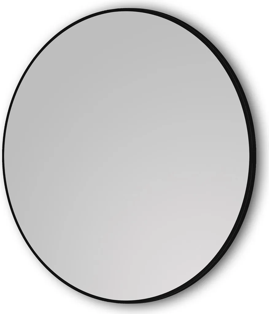 Miroir salle de bain circulaire noir mat 60cm anti-corrosion RING DARK