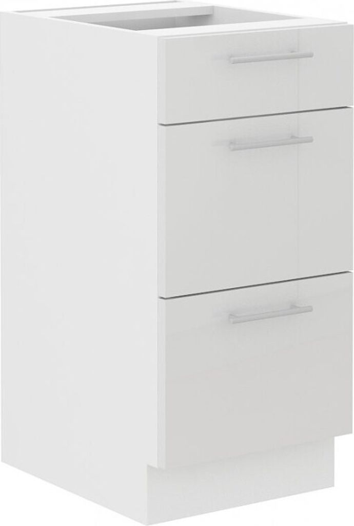 Küchenschrank mit Schubladen LAJLA – Breite 40 cm, weiß