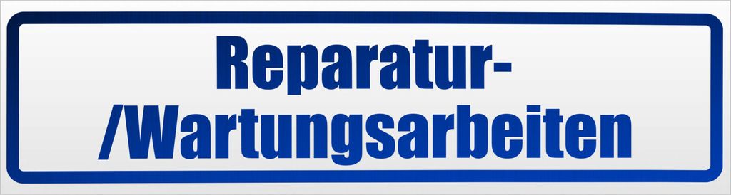 Kiwistar Reparatur - /Wartungsarbeiten Magnetschild Schild magnetisch - 60cm Blau - reflektierend - Magnetfolie für Auto PKW Kfz