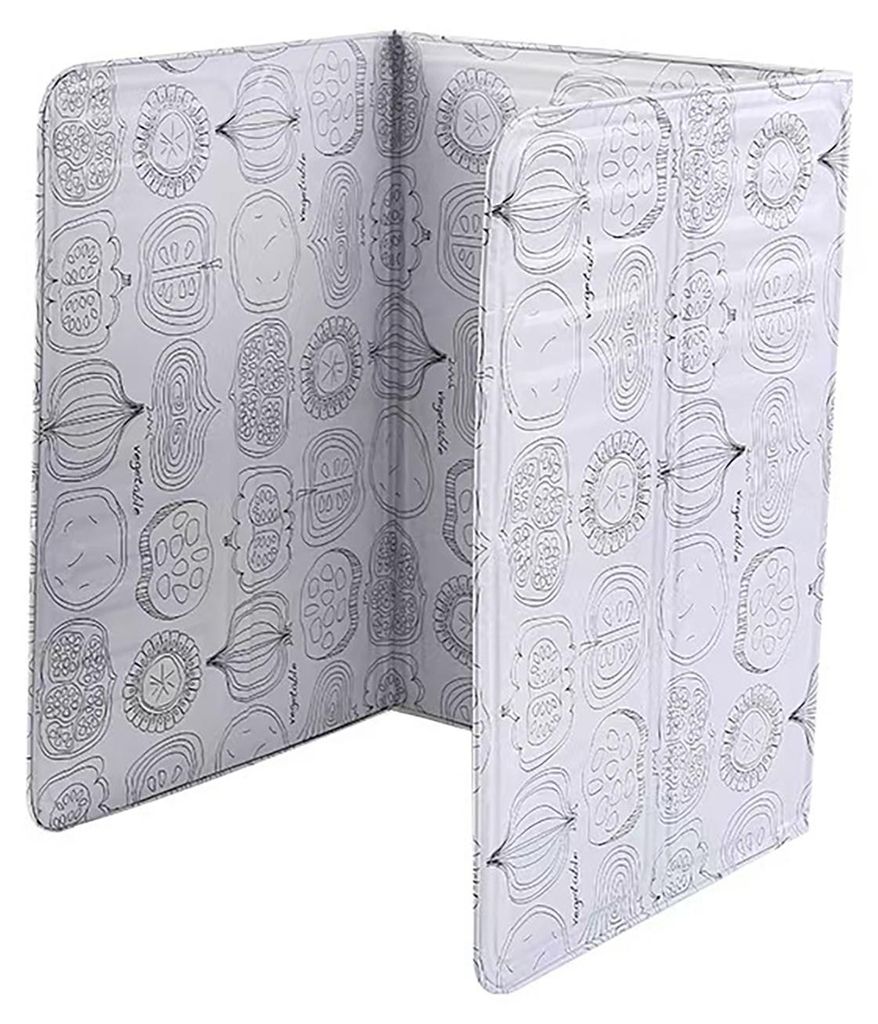 Dreiseitiger Spritzschutz aus faltbarem Aluminiumfolien-Ölspritzschutz schützt Herd und Pfanne vor Fettspritzern beim Kochen in der Küche.