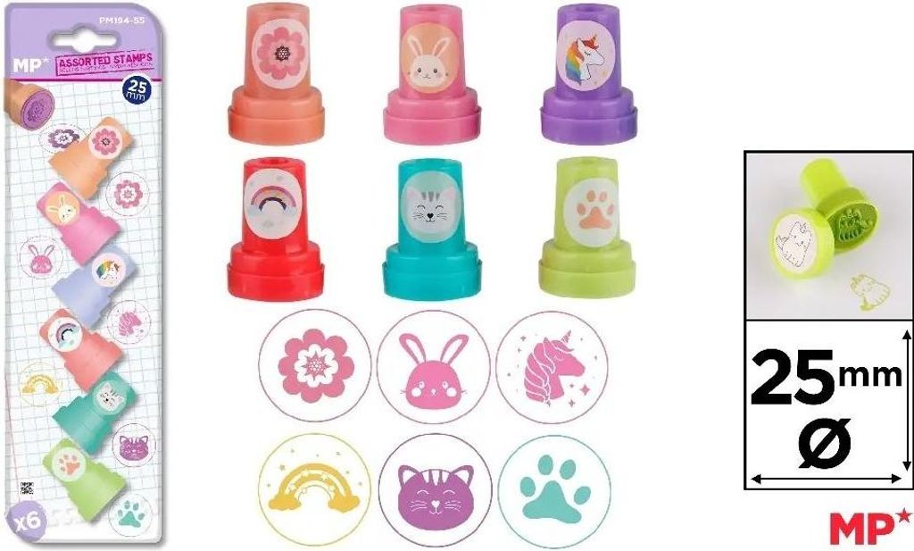 Timbri per bambini, set da 6 pezzi - MP Main Paper Immagine del prodotto 