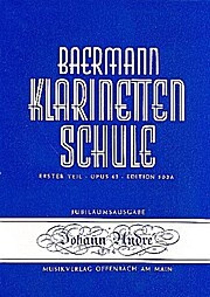 Klarinettenschule Band 1 Erster Teil op.63 :Theoretischer Teil mit Tabelle