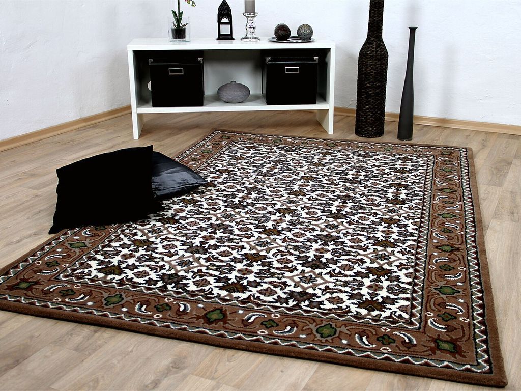 Natur Orientteppich Royal Beige Braun Herati, Größe:70x140 cm