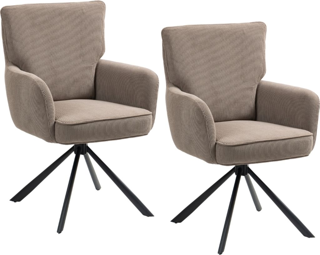 SEBA Drehstuhl Rock 180° braun, 2er SET Produktbild 