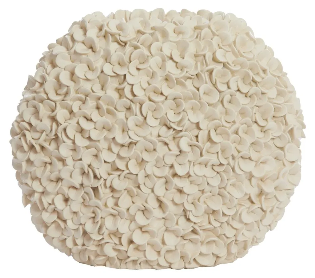 Vase design crème PHYLIA incassable et léger pour intérieur sécurisé
