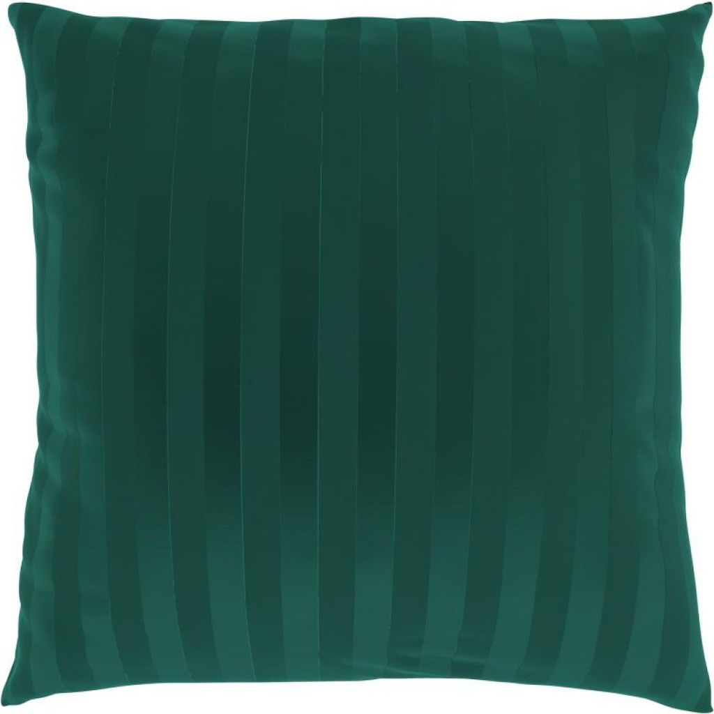 Satin-Kissenbezug mit Streifen DARK GREEN