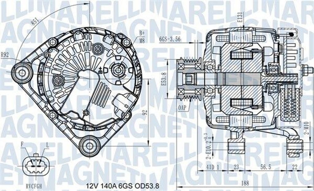 MAGNETI MARELLI 063731406710 Lichtmaschine Generator LiMa 140A 12V für OPEL ASTRA J ZAFIRA TOURER C (P12) Astra J GTC (P10) ASTRA J Stufenheck
