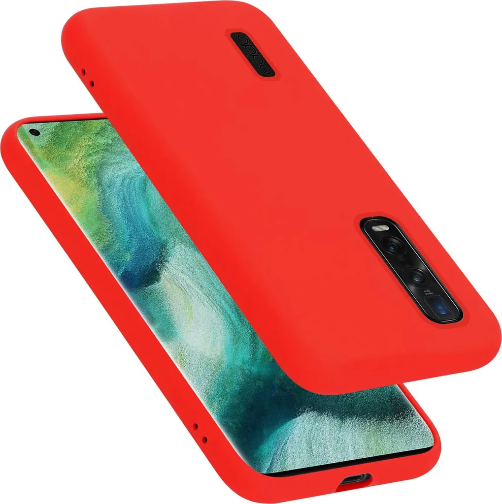 Cadorabo custodia protettiva per Oppo FIND X2 PRO caso in rosso telefono cellulare Case Cover TPU Etui