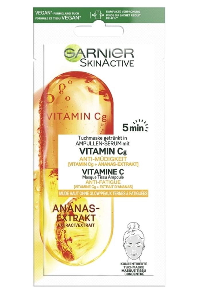 Garnier Anti-Fatigue Face Mask with Vitamin C and Pineapple Extract 15g