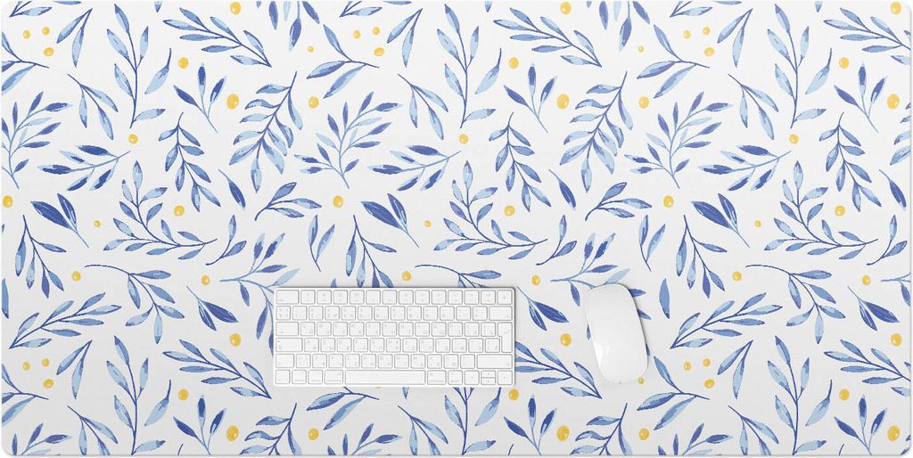 Aquarellblätter – Schreibtischunterlage – Rutschfeste Tischunterlage – Schreibtischmatte für Büro & Zuhause – Schreibunterlage – Mausp...