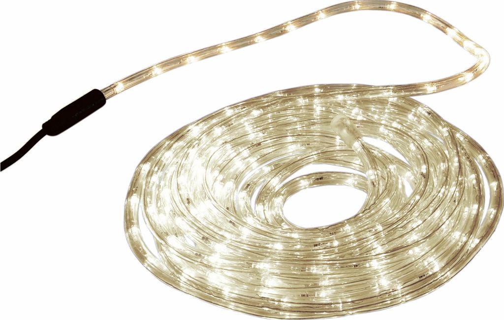 LED Lichtschlauch 10 Meter 2,7W für Innen und Außen 200 LEDs warmweißes Licht