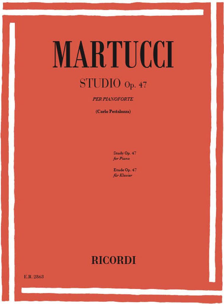 G. Martucci Studio Op.47 Piano