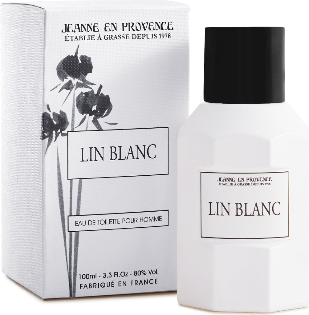 Jeanne en Provence Lin Blanc pour Homme EDT 100 ml Herren Eau de Toilette Baumwollblume