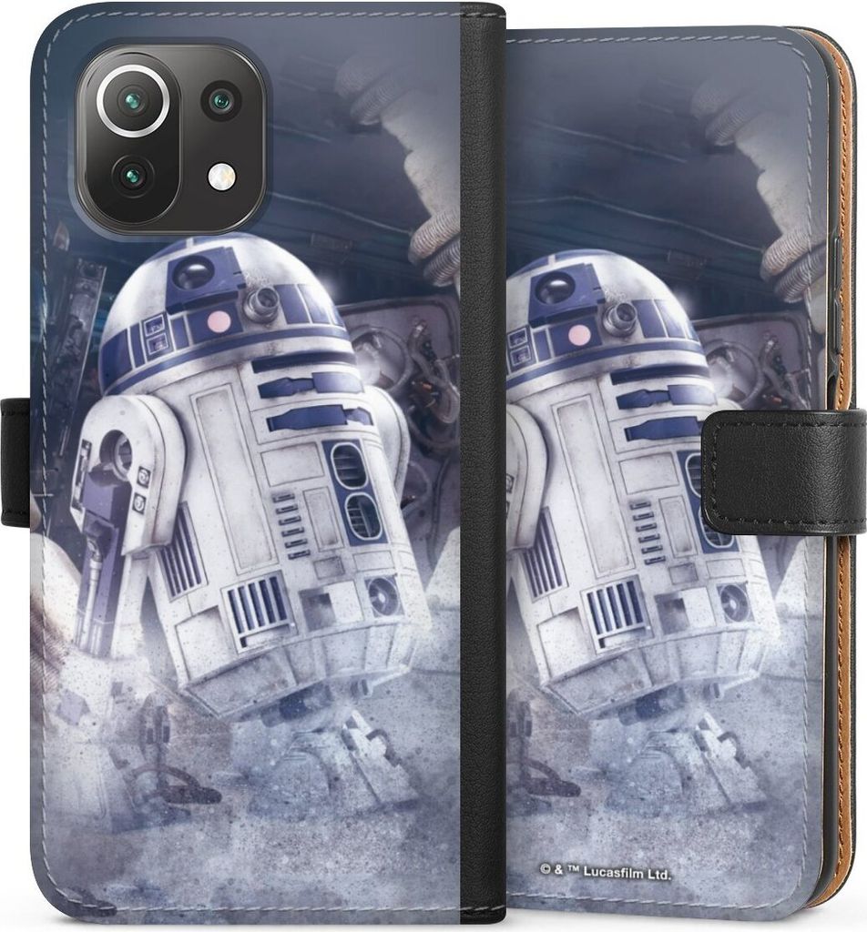 DeinDesign Klapphülle für Xiaomi Mi 11 Lite 5G Handytasche Lederhülle Tasche Fanartikel Roboter Star Wars