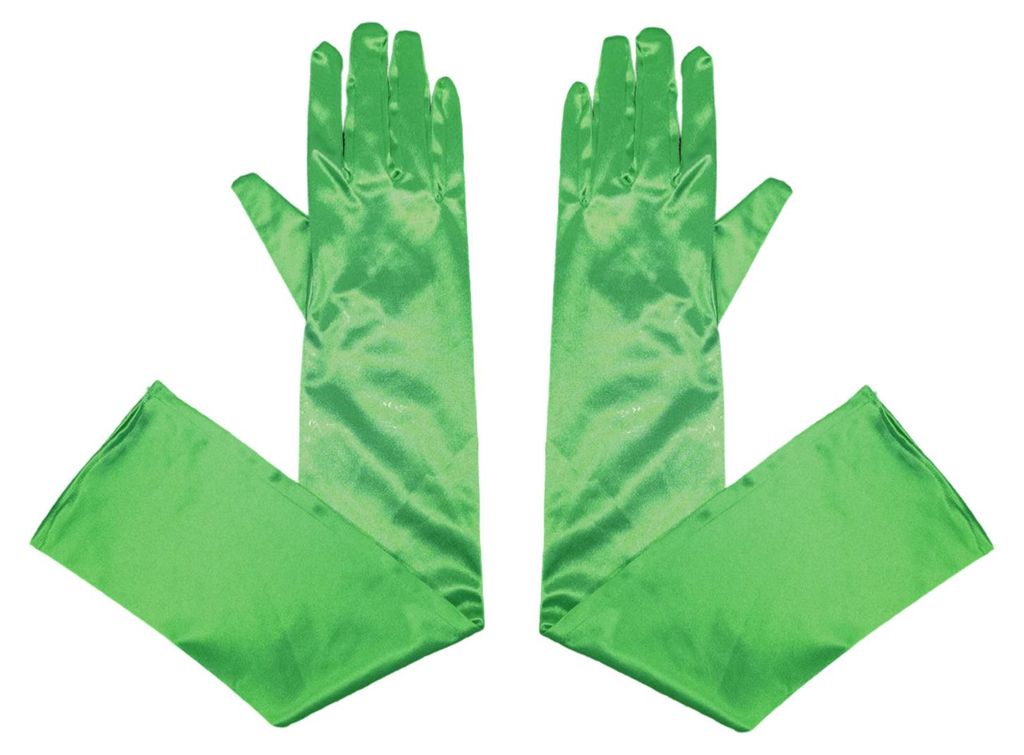 1 Paar lange, glatte Satinhandschuhe aus seidigem Material, ideal für festliche Anlässe, Hochzeiten und Fotoshootings