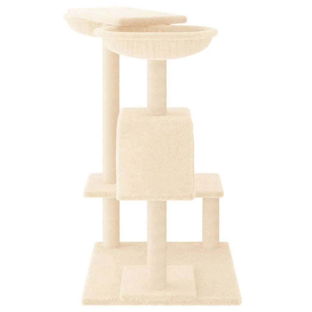 Tiragraffi Gatto Crema 82 cm - Graffiatoio Robusto e Accogliente - 4