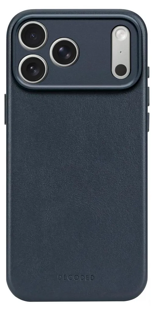 Custodia Decoded iPhone 17 Pro in Pelle MagSafe Blu Navy - Vera Pelle ECCO