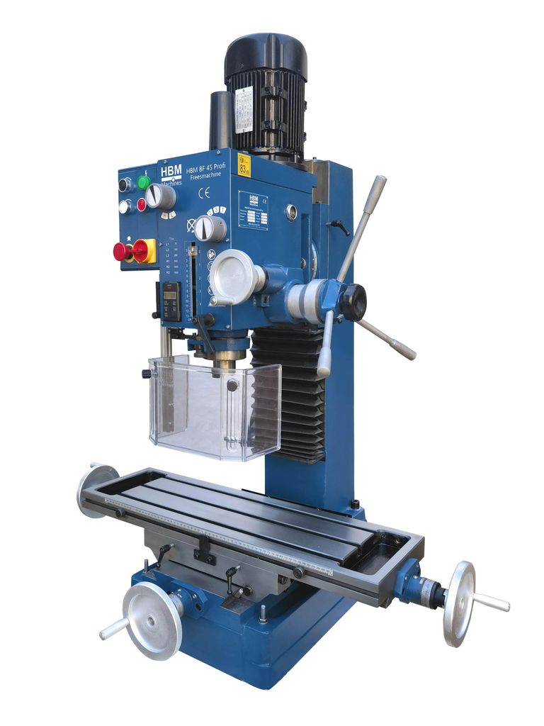 Fräsmaschine BF45 32mm Fräse 125mm Spindelhub 1100W Metall Tischfräse > 400V