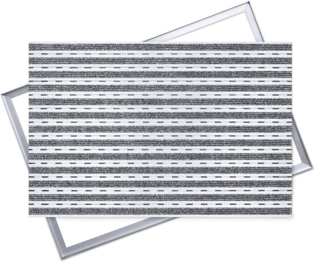 POLENTEX Aluminium Fußmatte für Türen mit Rahmen 80x60 cm, Produktbild 