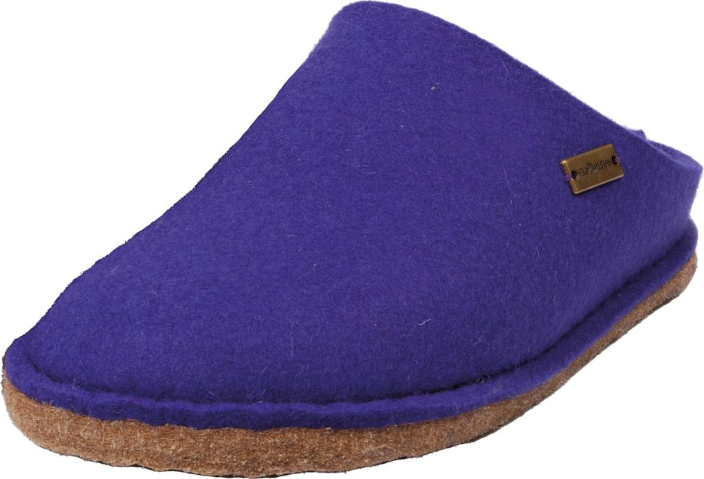 Haflinger Damen Hausschuh Herren Pantoffel Wollfilz anatomisch Flair Soft 311010, Größe:36 EU, Farbe:Violett