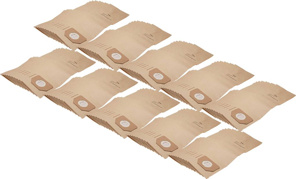 vhbw 100x Staubbeutel kompatibel mit Rowenta Allround NT-Modelle, BP 61 Enduro, Multikraft 29 L, RD 400, RU 300-399 Staubsauger - 30cm x 17,5cm braun