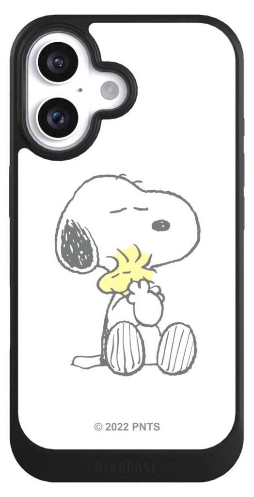 NIVOCASE Hülle für Apple iPhone 16 Handyhülle NIVOcore Case Schwarz Liebe Peanuts Snoopy
