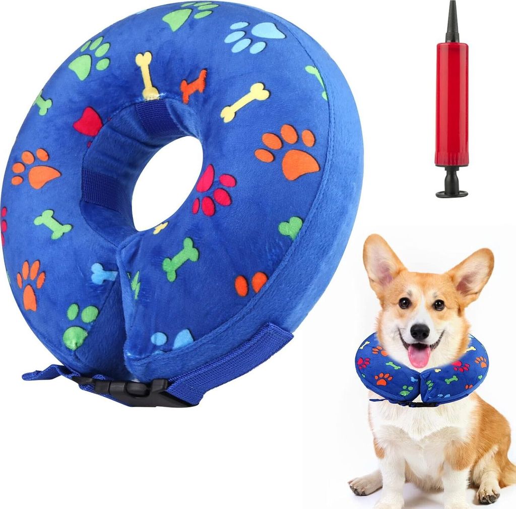 Aufblasbare Halskrause Hund, Katze Halskrause, Einstellbar Produktbild 