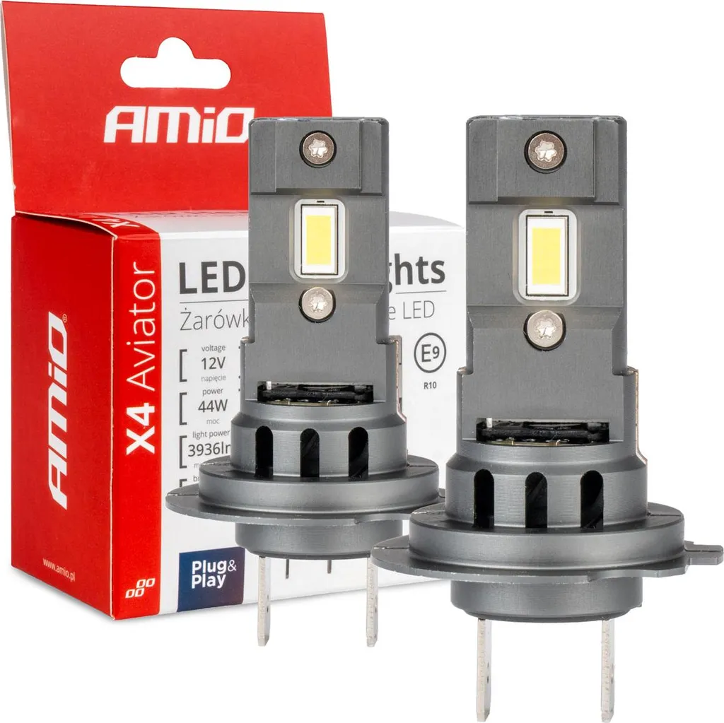 Lampade a LED per auto H7/H18 X4 Aviator 6500K Canbus senza difetti Fari a LED