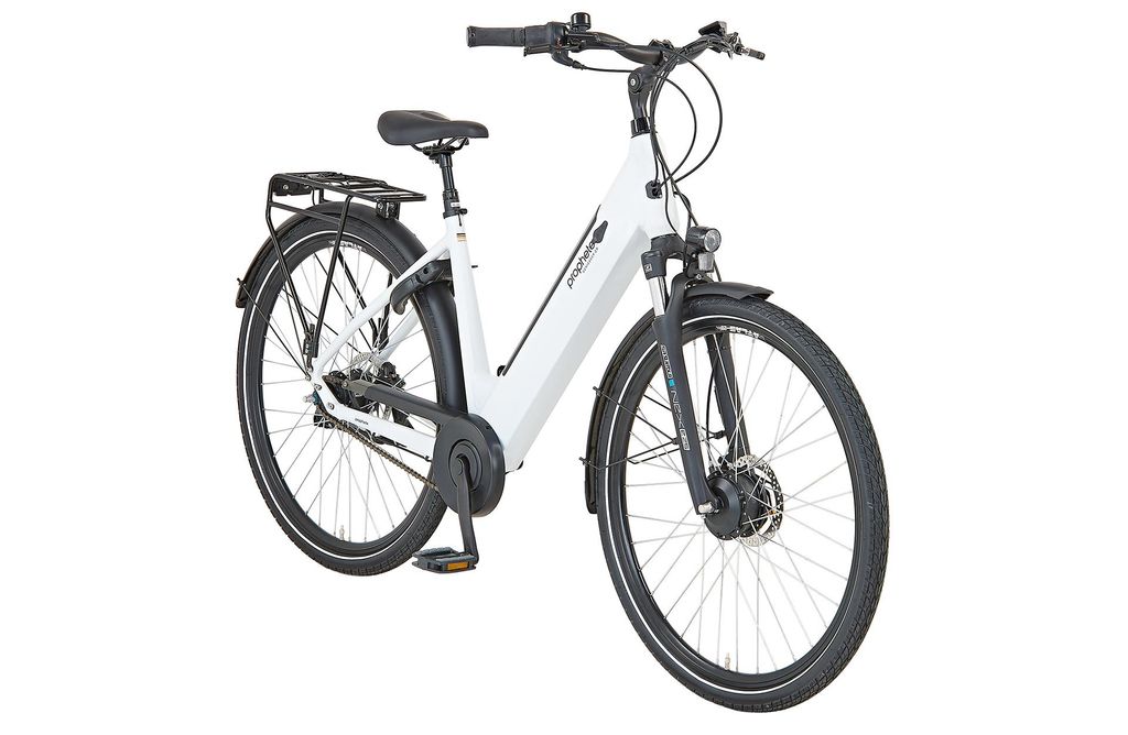 PROPHETE GENIESSER 2.0 Damen City E-Bike 28" | e-novation Vorderradmotor 40 Nm, 400 Wh Akku bis 100 km, Shimano 7-Gang Nabenschaltung