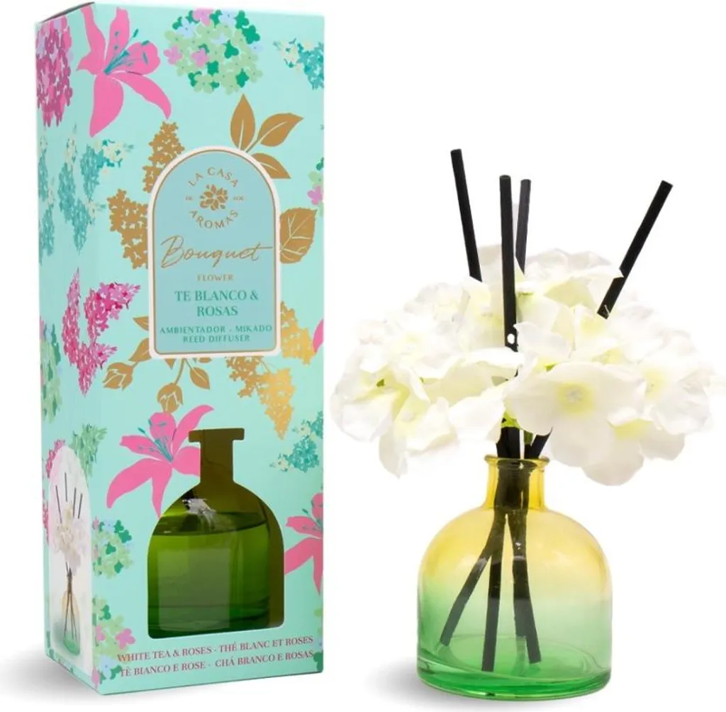 Parfum d'Ambiance pour Maison Thé Blanc et Roses 170 ml Bien-être