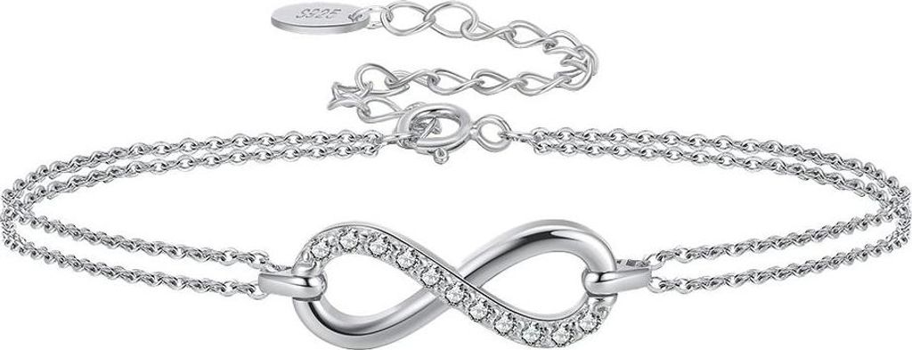 Eternelle – Zartes Armband mit Unendlichkeitszeichen aus 925 Silber – Vergoldet