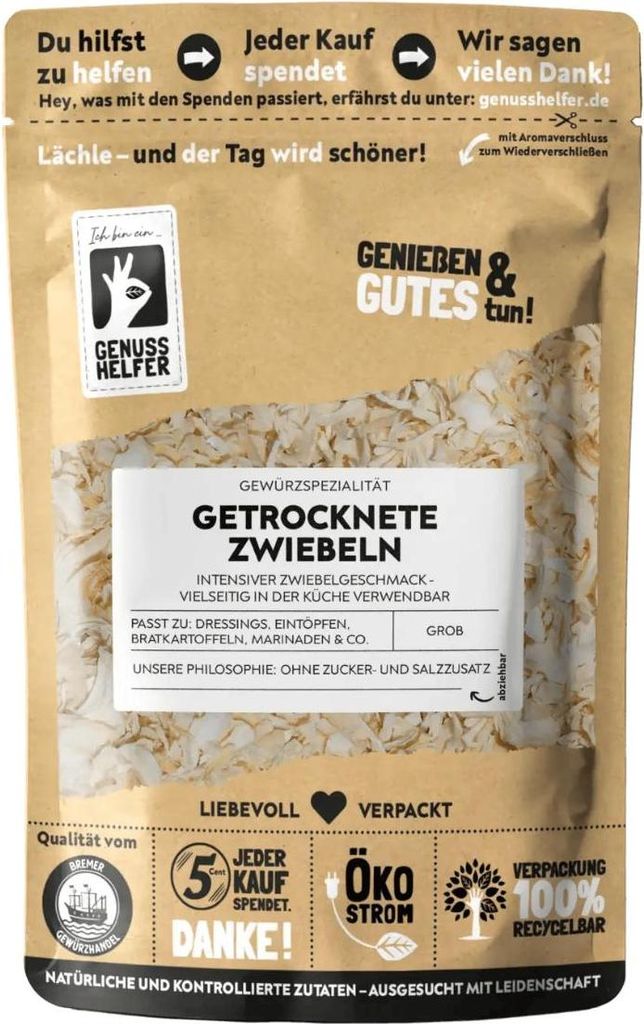 Zwiebeln, getrocknet, ideal zum Kochen und für herzhafte Produktbild 