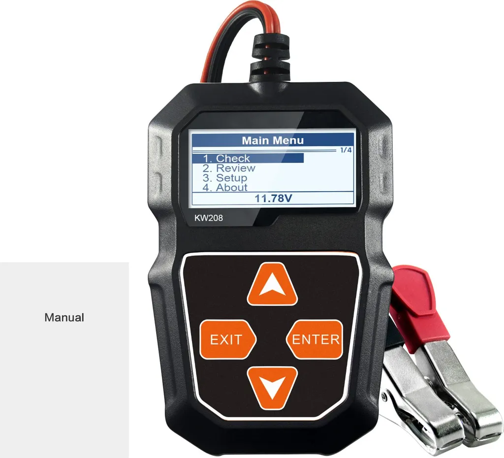 Testeur de Batterie 12V Écran LCD Haute Précision - Modèle KW208 Noir