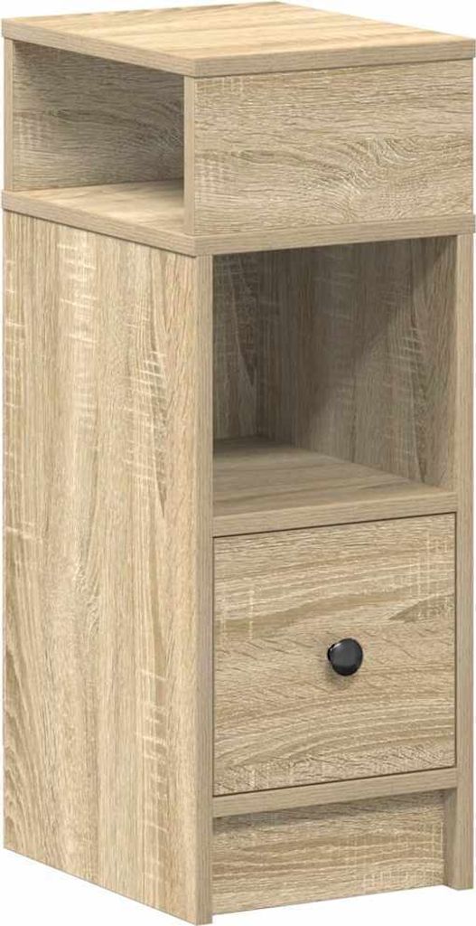 "2026 Aktion"Nachttisch für Schlafzimmer - elegantes Design - Nachtkommode - mit Schublade Sonoma-Eiche 25x31x66cm - Nachttische & -schränke NeuM...