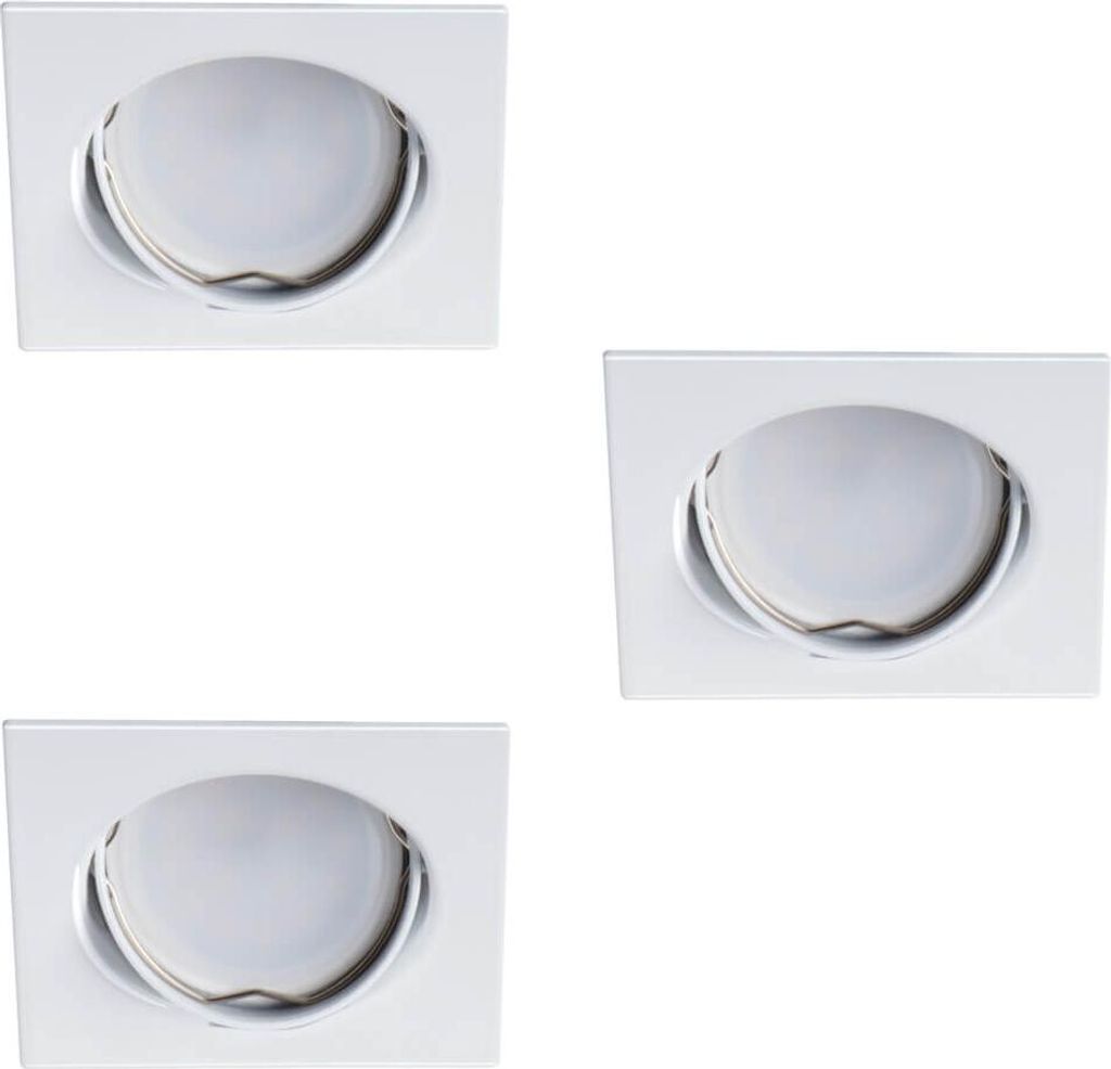 Kanlux Einbauleuchten-Set inklusive Lampe TRIBIS II 3er-Pack LED GU10 Weiß 3x 23849