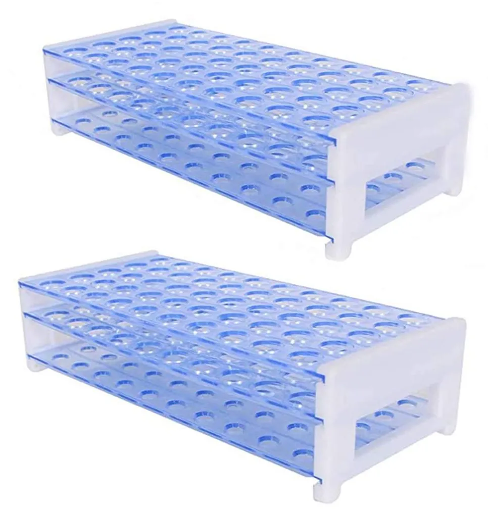 Support plastique à 3 niveaux pour tubes à essai montage facile 50 puits