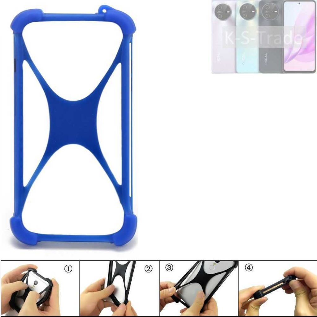 K-S-Trade Handy Hülle kompatibel mit Blackview Oscal Tiger 12 Silikon Schutzhülle Cover Case Bumper Silikoncase TPU Softcase Schutz Hülle