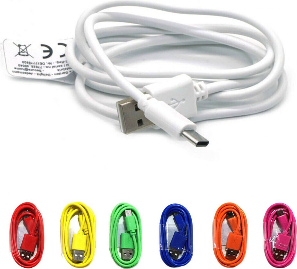 USB C Ladekabel Datenkabel Lila Handykabel PC-Kabel Computer Typ-C Kabel Universal