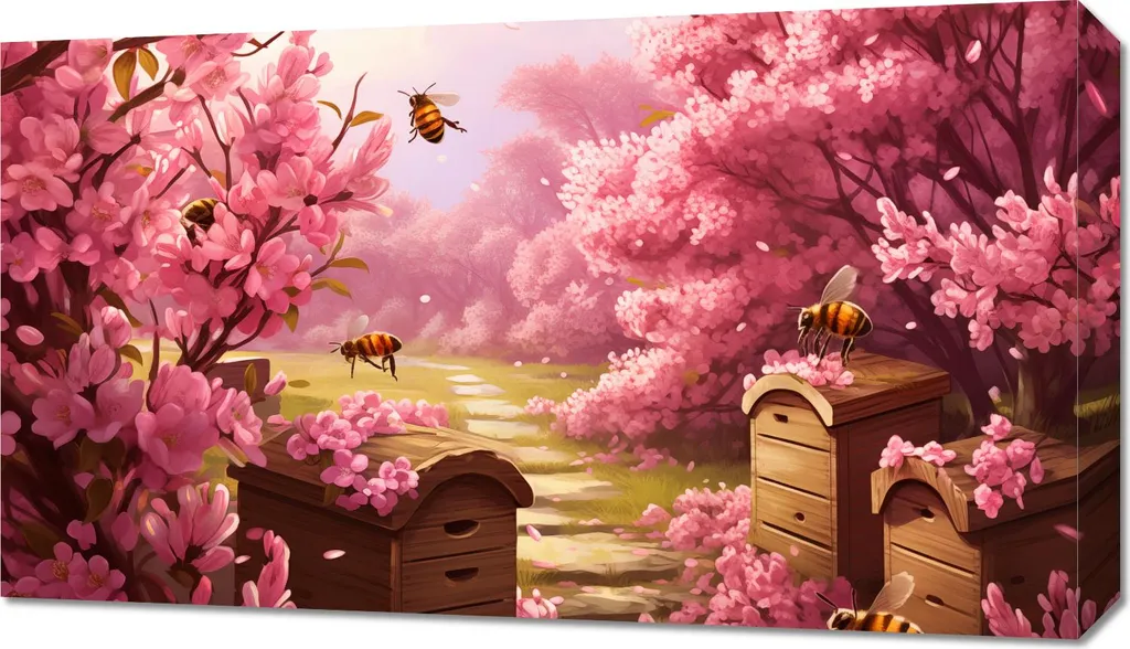 Image La Vie Dans Les Ruches 70x40 cm - Cadre Déco Nature Durable