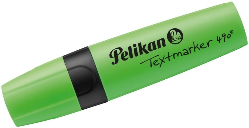 Pelikan Textmarker 490, Leuchtgrün, 10 Stück i Faltschachtel