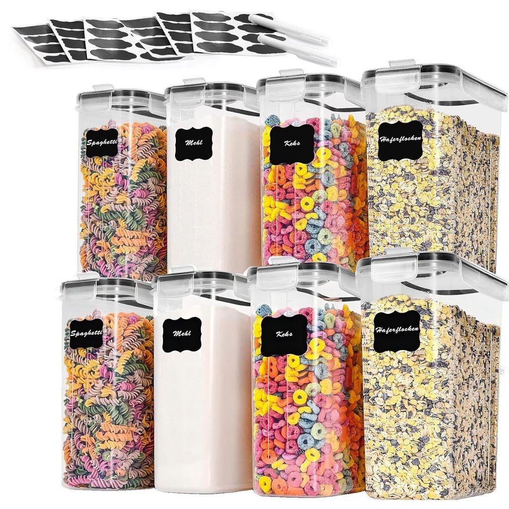 8er Set Vorratsdosen 4L,Müslidosen mit Produktbild 