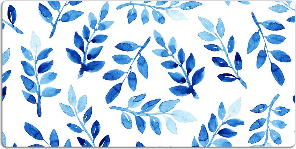 Schreibtischmatte Tischunterlage 90x45 cm Mauspad - Blaues Aquarell