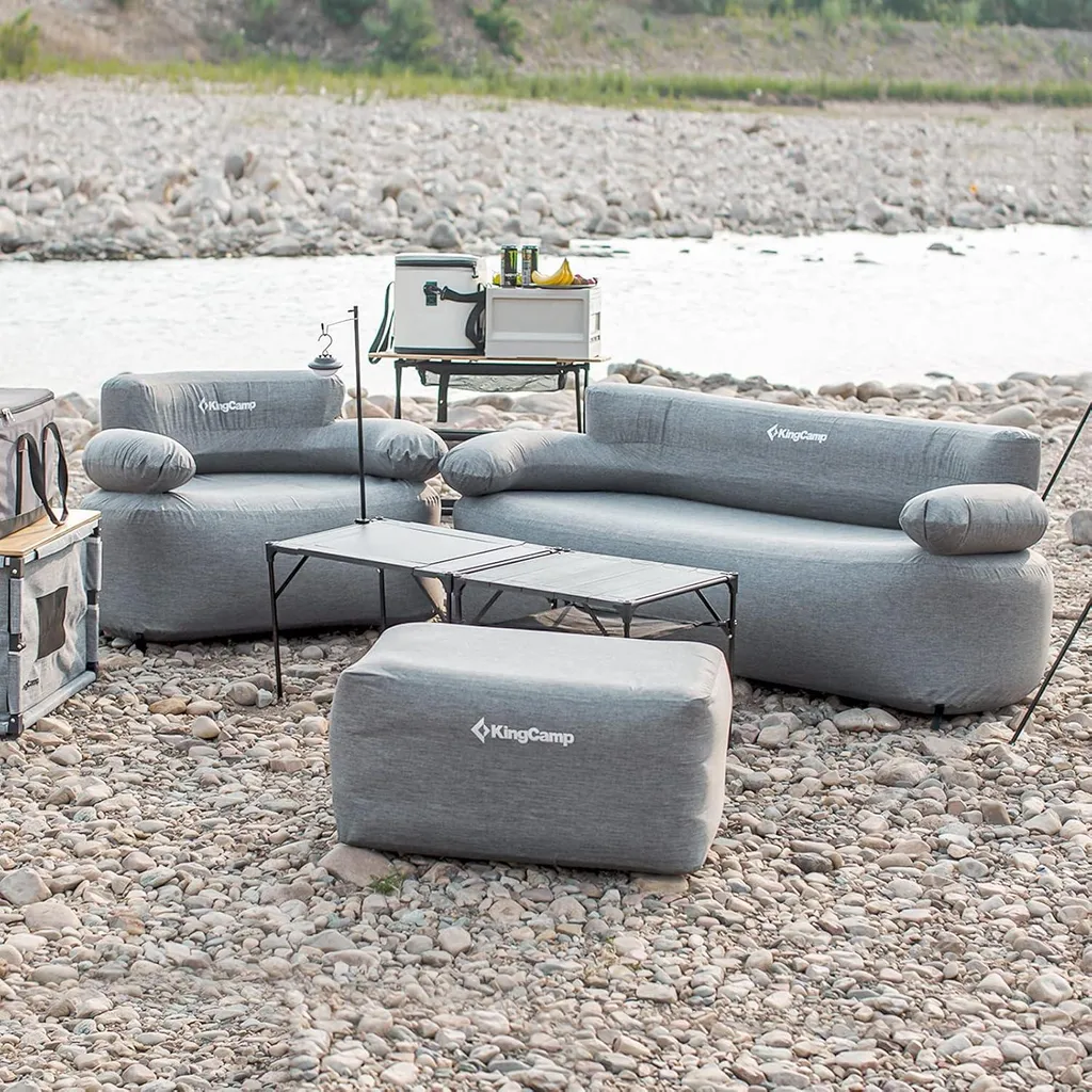 Fauteuil gonflable ultra résistant et confortable avec dossier ergonomique