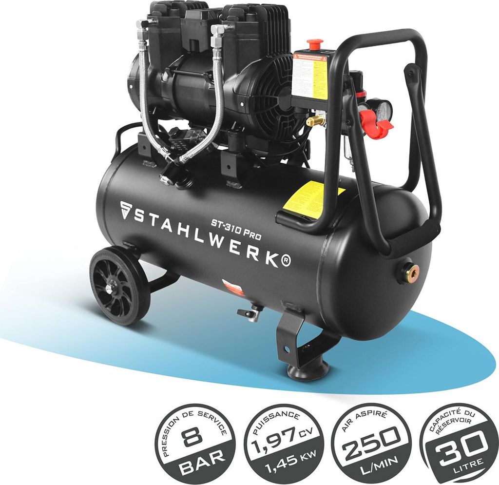 Compresseur STAHLWERK avec réservoir de 30 L (ST-310 Pro) - Image du produit 