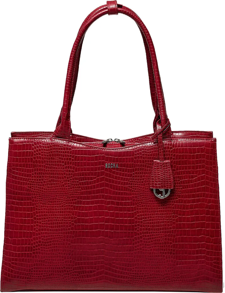 Sac business protecteur 15,6 pouces Socha bordeaux croco en NIVODUR